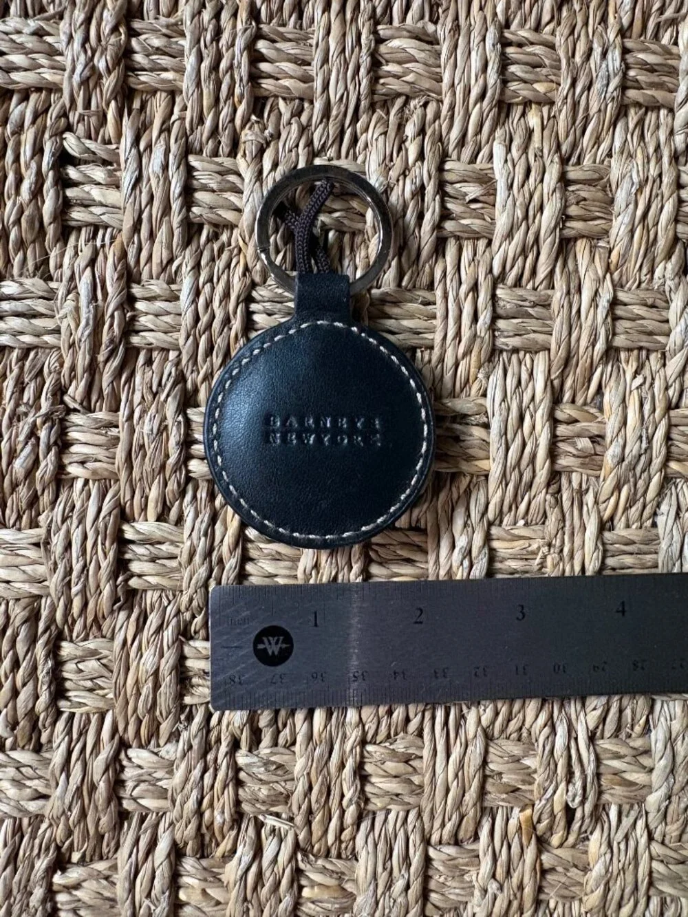NWOT Barney’s New York Ladybug keychain/bag charm in red & black leather